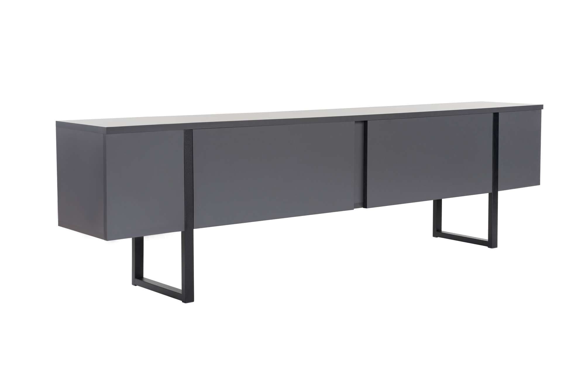 Meuble TV en bois "Serenity" 180 x 30 x 50 cm - Anthracite