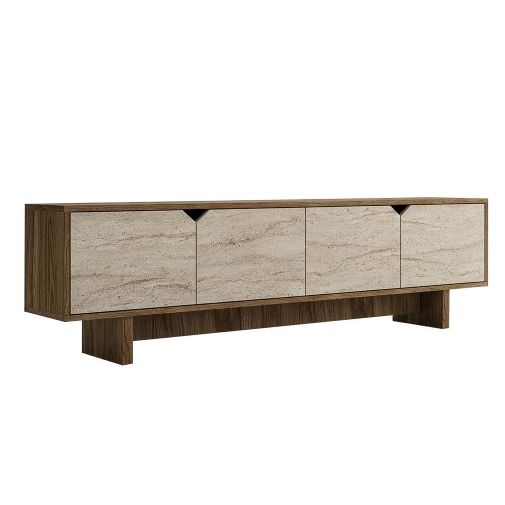 Meuble TV en bois "istemi" 180 x 30 x 50 cm - Noyer