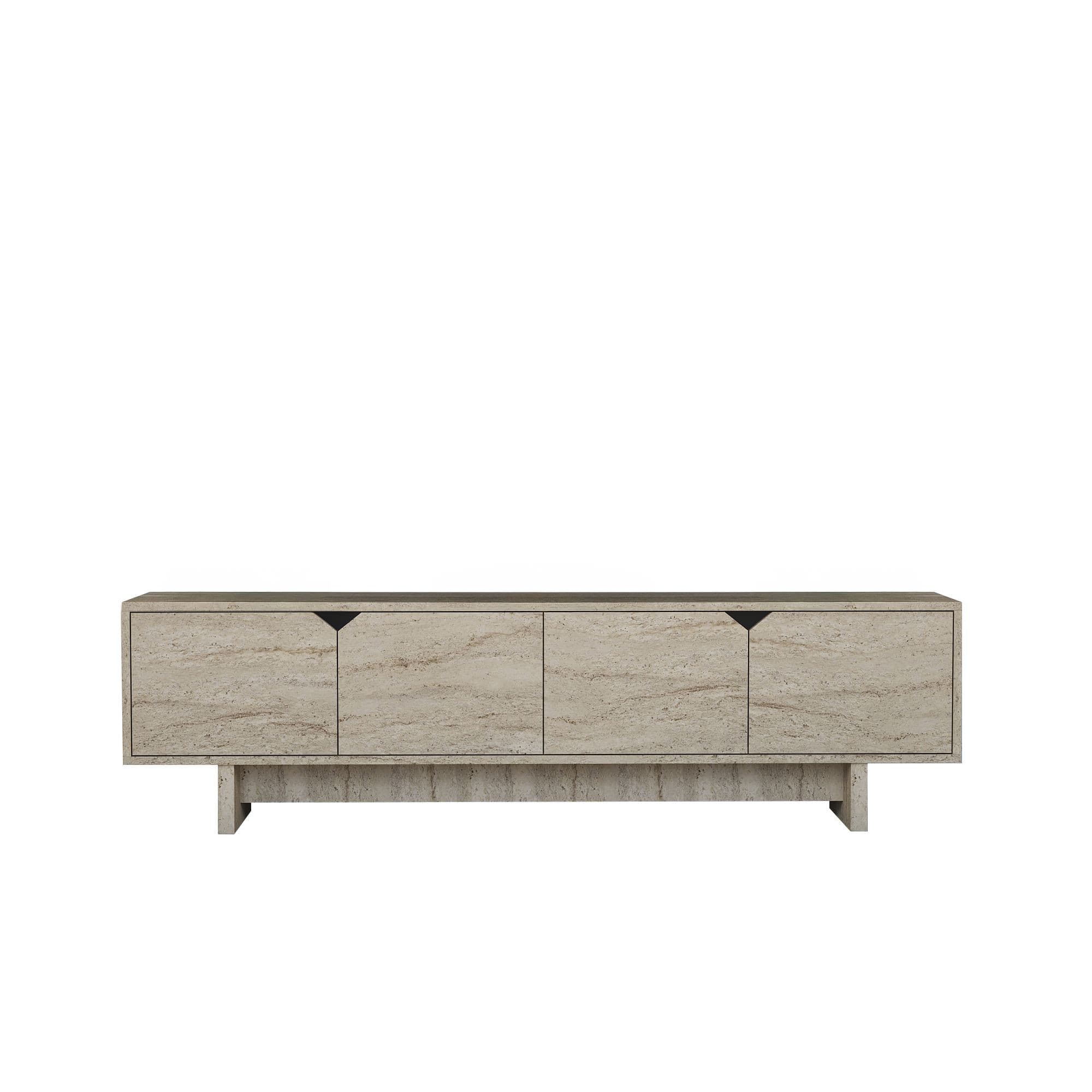 Meuble TV en bois "Turan" 180 x 30 x 50 cm - Travertin