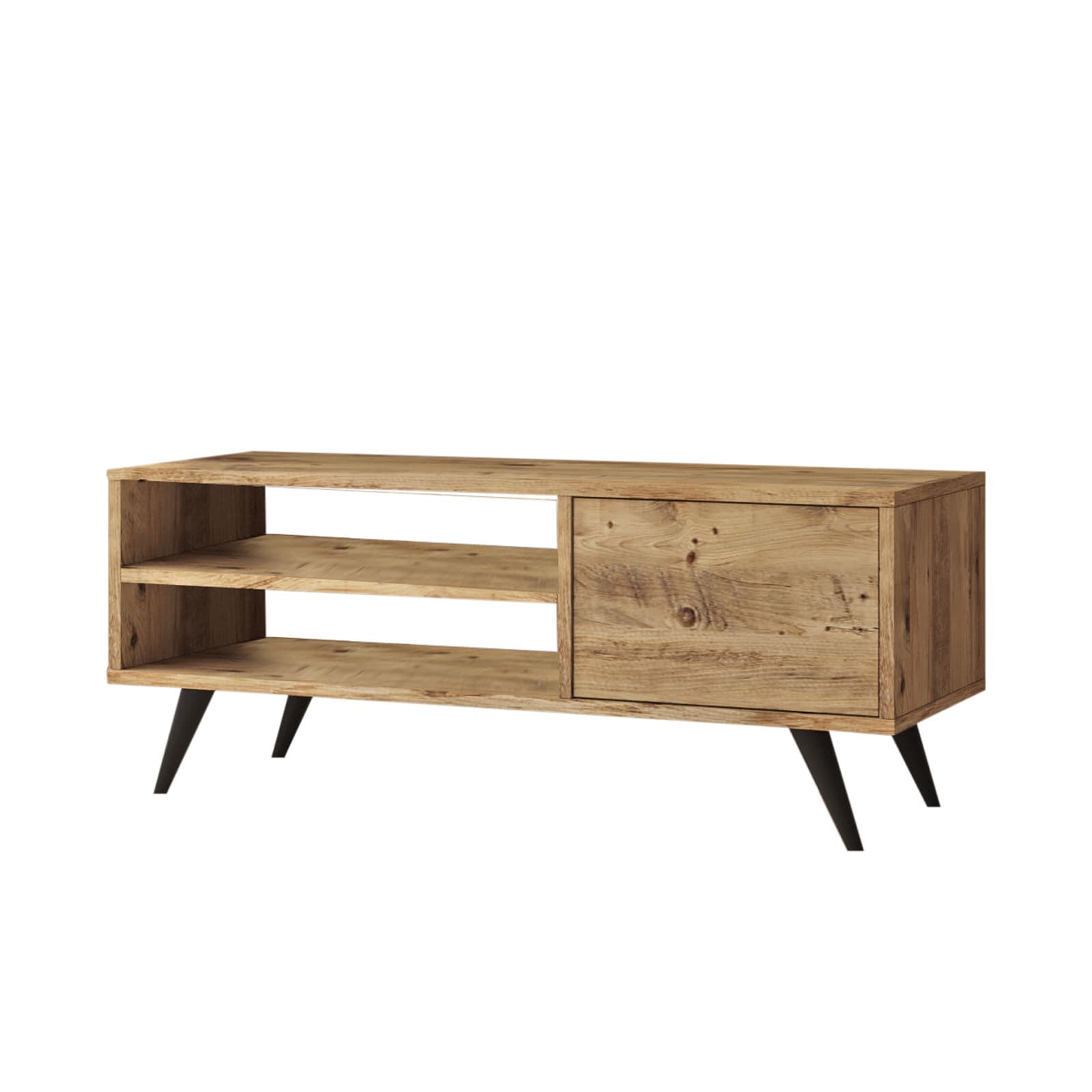 Meuble TV en bois "Imo" - 110 x 40 x 44 cm - Marron