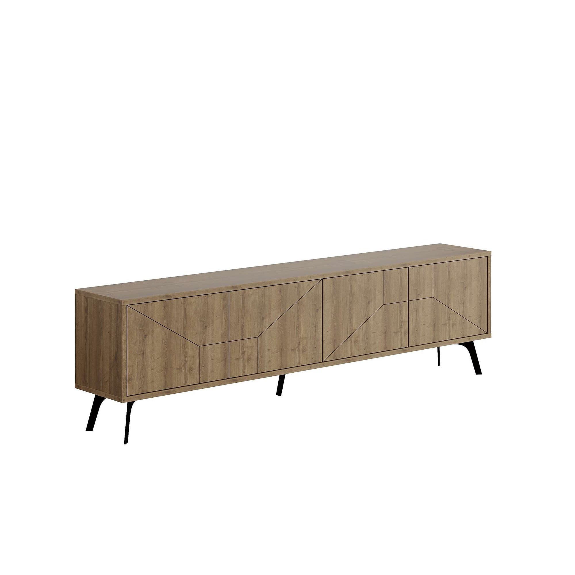 Meuble TV en bois "Dune" - 180 x 29 x 50 cm - Marron