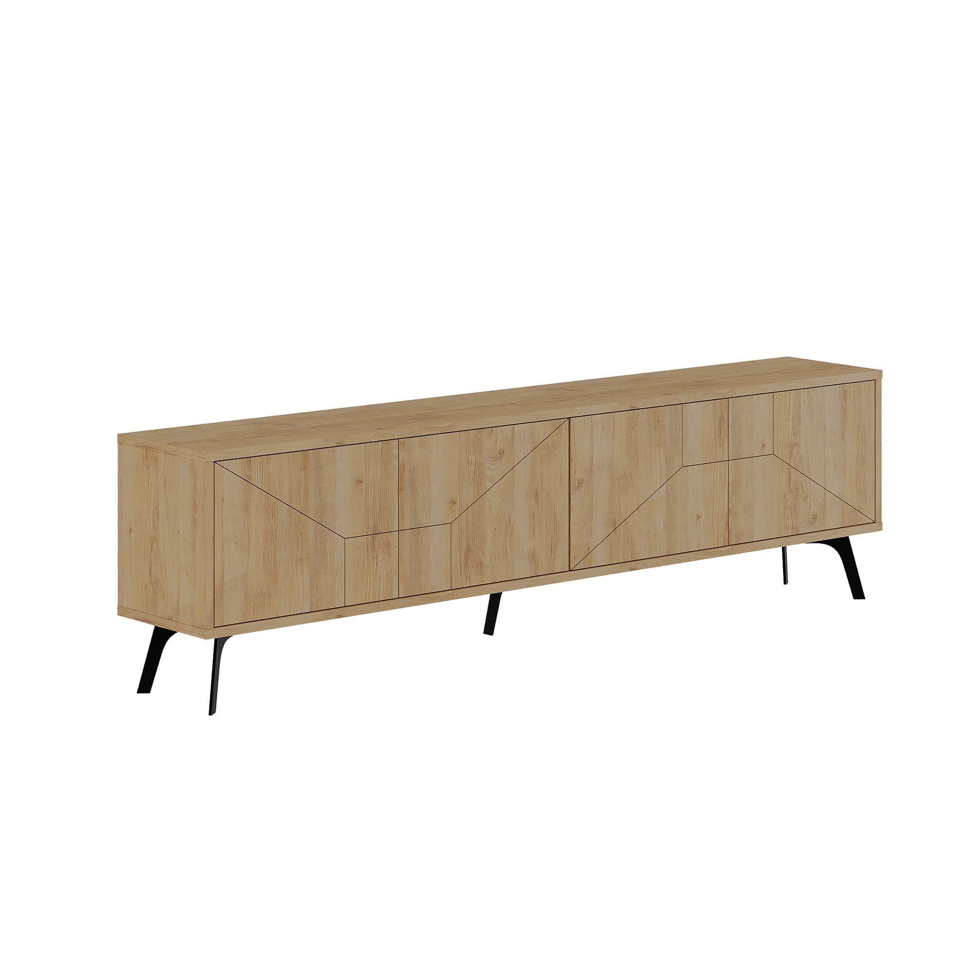 Meuble TV en bois "Dune" - 180 x 29 x 50 cm - Beige