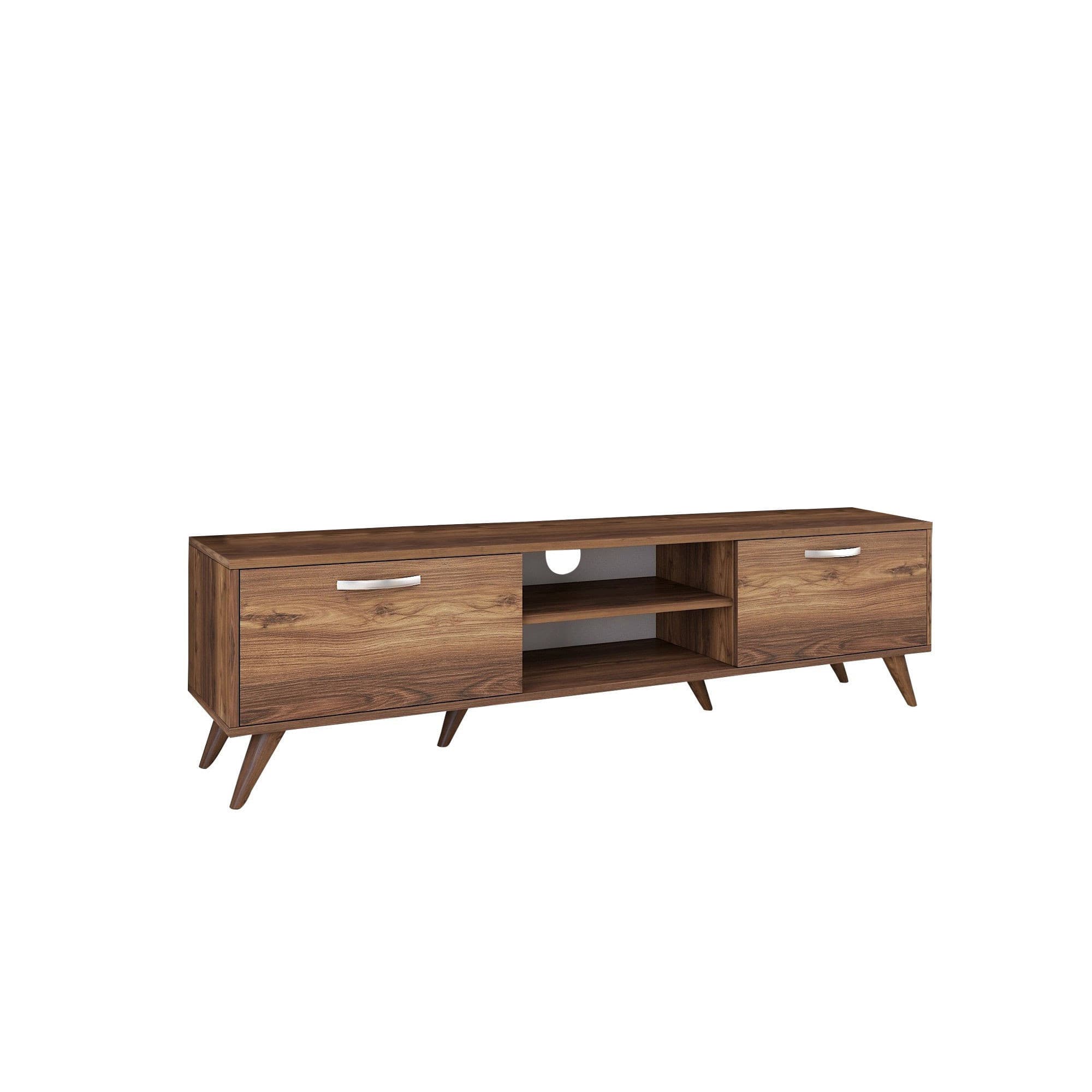 Meuble TV en bois "Atik" - 180 x 35 x 48 cm - Marron