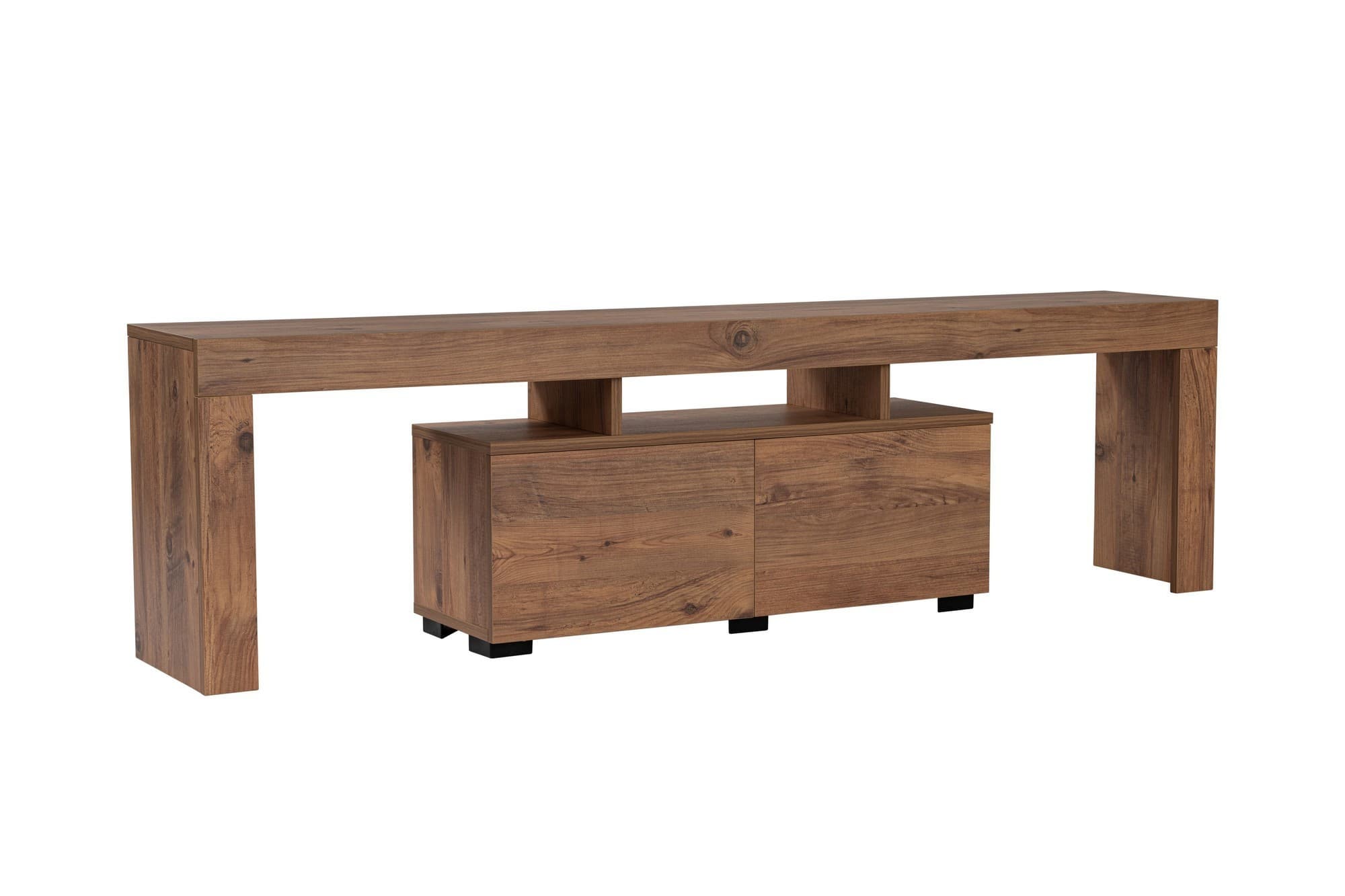 Meuble TV en bois "Enclave" - 180 x 31 x 50 cm - Marron