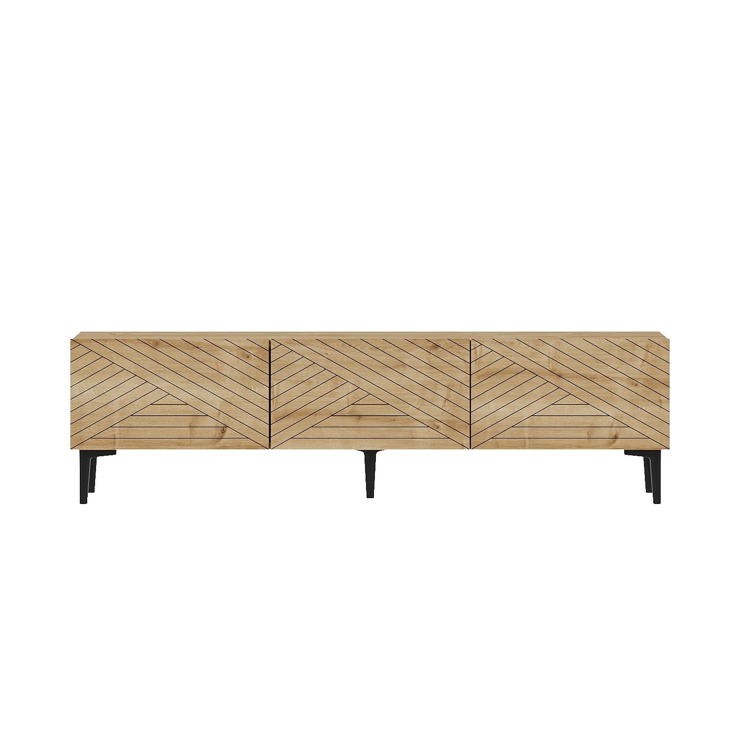 Meuble TV en bois "Felix" 160 x 31,4 x 44,1 cm - Chêne saphir