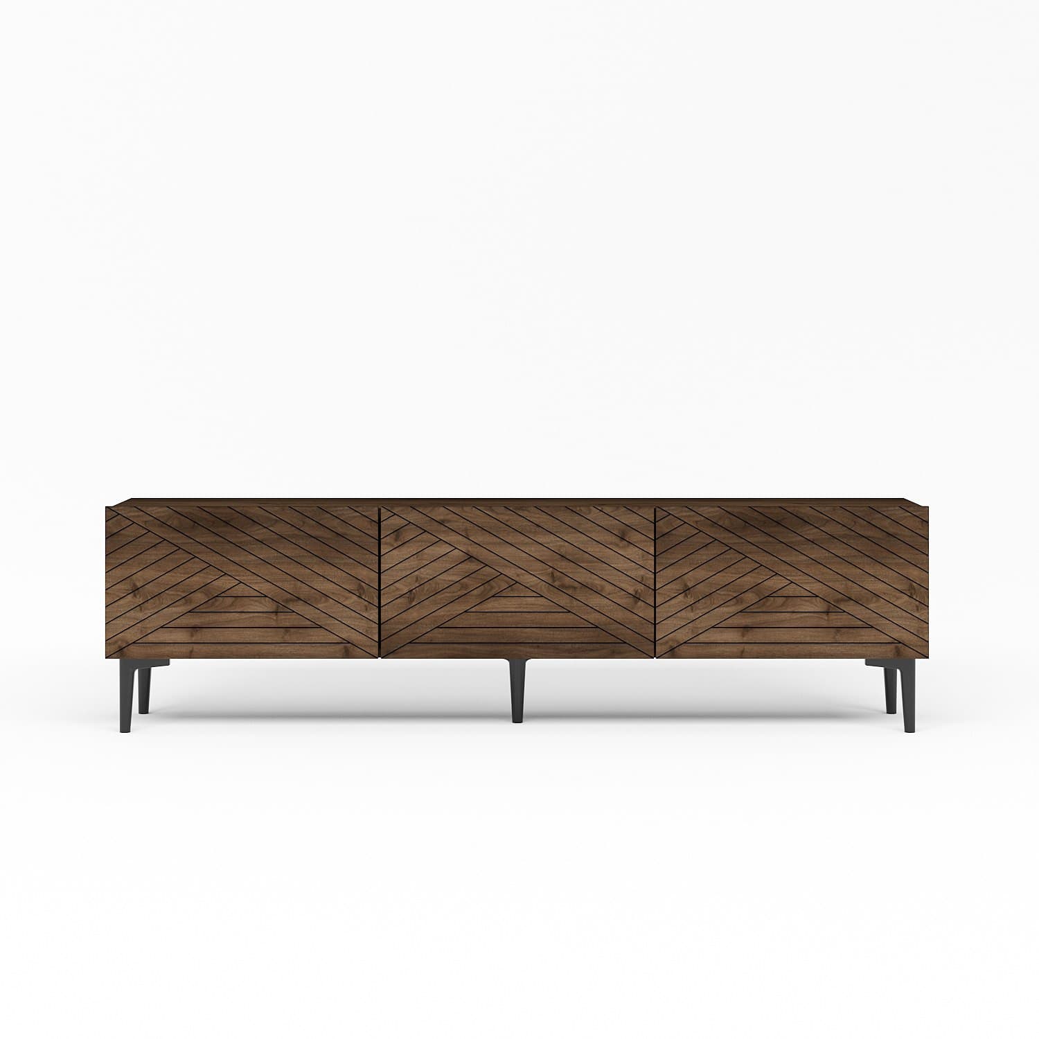 Meuble TV en bois "Felix" - 160 x 31 x 44 cm - Marron