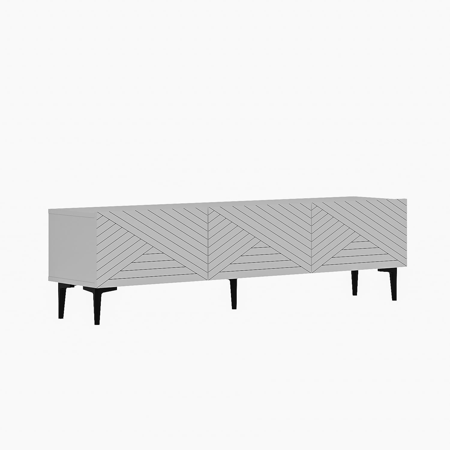 Meuble TV en bois "Felix" - 160 x 31 x 44 cm - Blanc