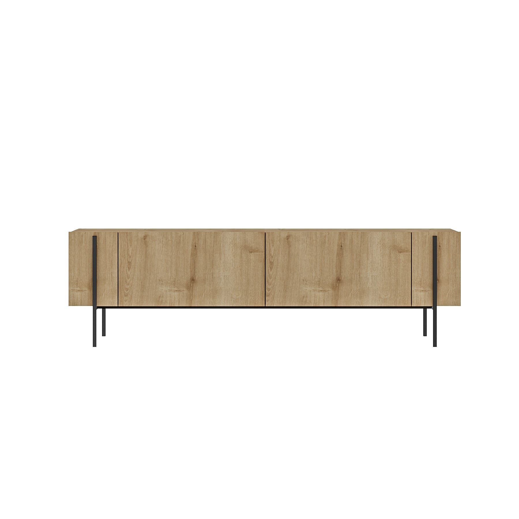 Meuble TV en bois "Herman" - 160 x 31 x 45 cm - Beige