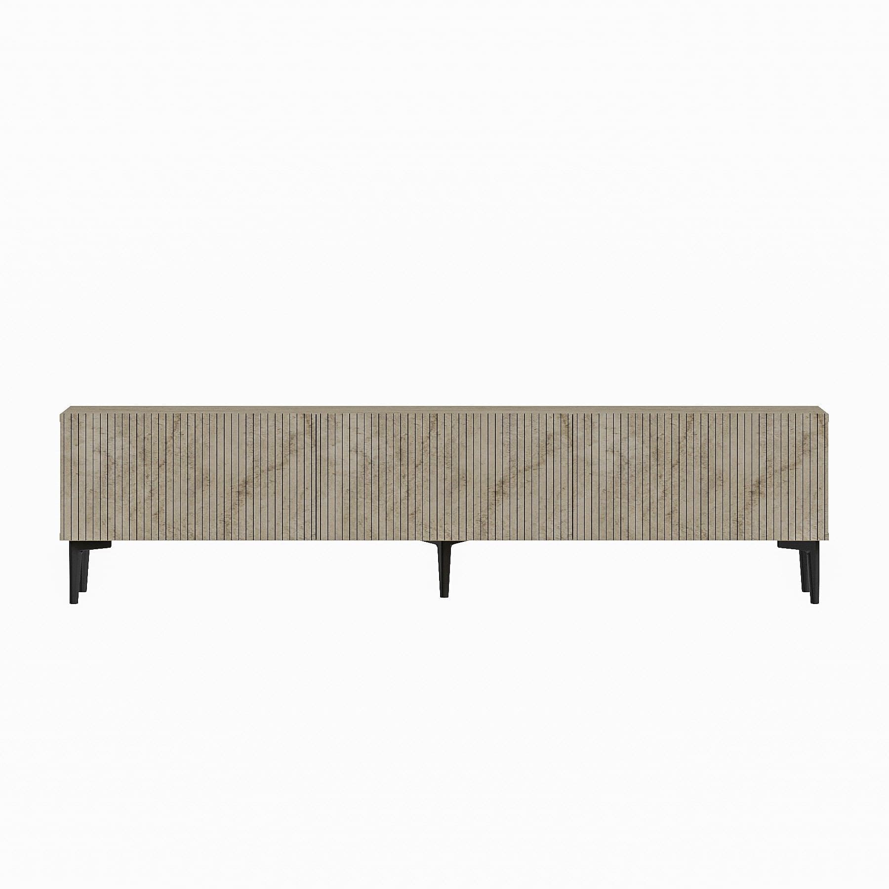Meuble TV en bois "Oscar" - 180 x 31 x 45 cm - Beige