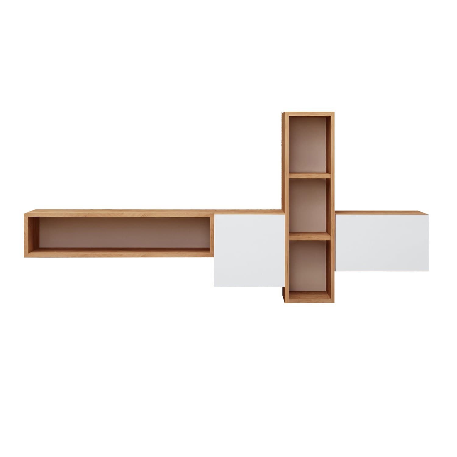 Meuble TV en bois "Kumkuat" - 160 x 35 x 70 cm - Marron
