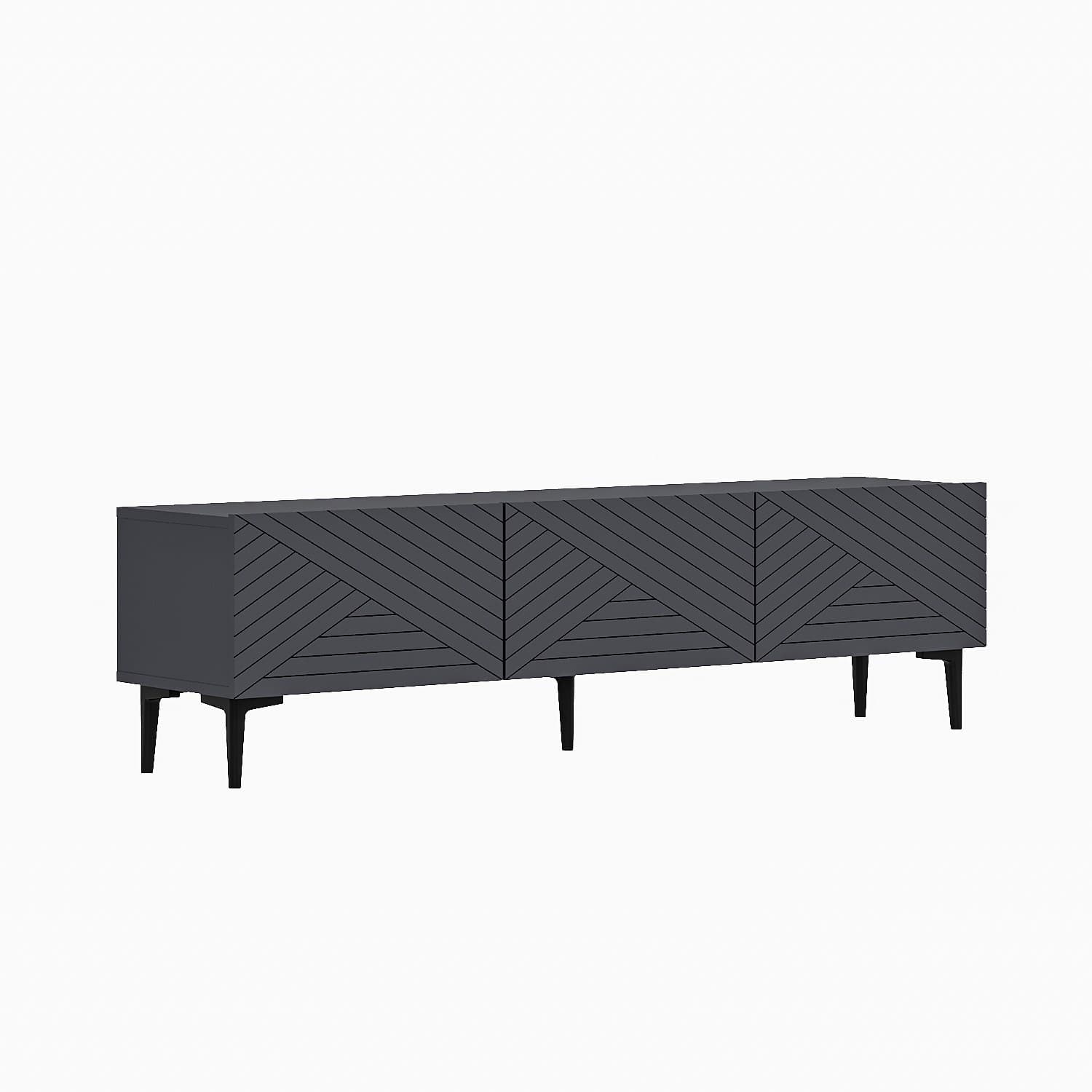 Meuble TV en bois "Felix" 160 x 31,4 x 44,1 cm - Anthracite