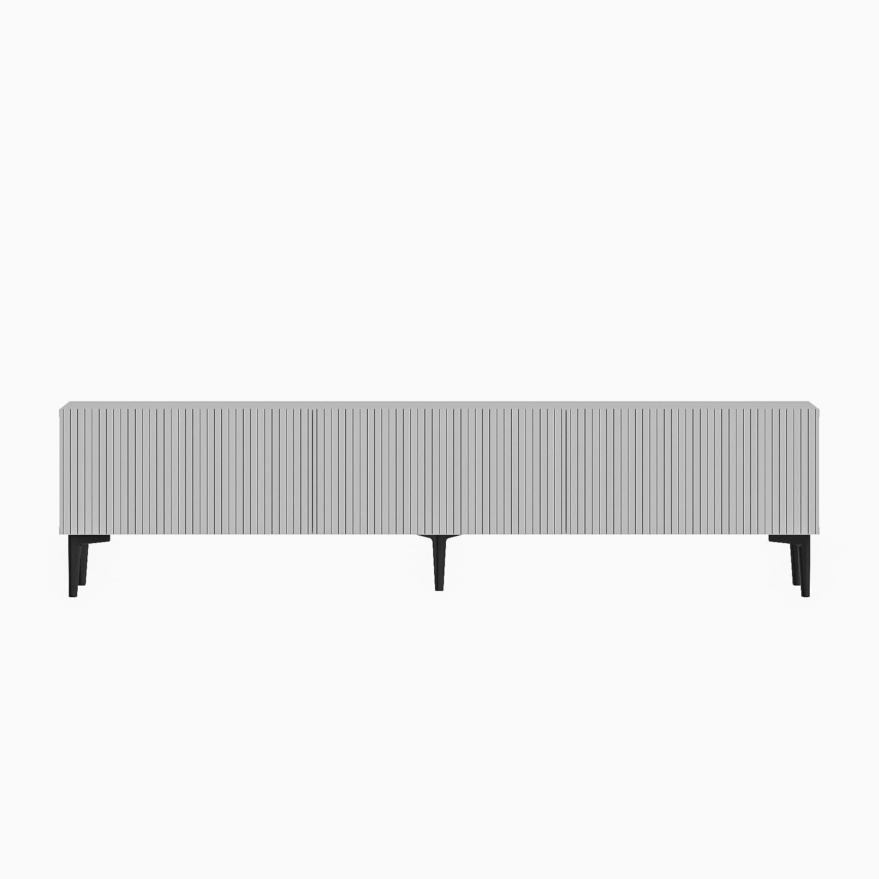 Meuble TV en bois "Oscar" - 180 x 31 x 45 cm - Blanc