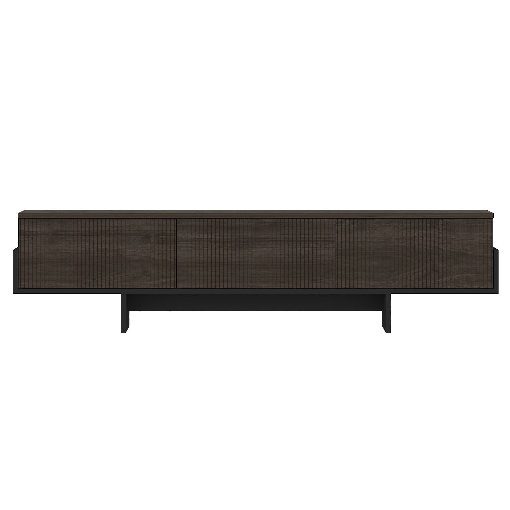 Meuble TV en bois "Hege" - 180 x 30 x 44 cm - Noir